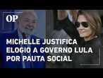 Em meio a tensões no PL, Michelle Bolsonaro justifica elogio a governo Lula por pauta social