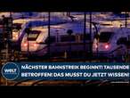 DEUTSCHE BAHN: Nächster Warnstreik! Tausende Bahnreisende betroffen! Das musst du jetzt wissen