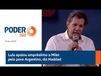 Lula apoiou empréstimo a Milei pelo povo Argentino, diz Haddad