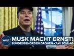 USA: Paukenschlag! Musk macht ernst! Heftige Entlassungen drohen bei Pentagon, FBI und Co.