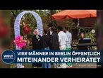 BERLIN: Pfarrerin segnet vier Männer – Kirche geht auf Distanz zur „Poly-Hochzeit“!