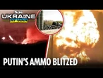 Massive explosions as Ukrainian drones obliterate Russian ammo Depot in Donetsk