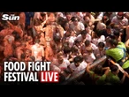LIVE: People hurl tomatoes at each other during Spain’s food fight festival