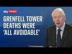 Grenfell Tower deaths 'were all avoidable' and residents were 'badly failed', inquiry chair says