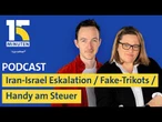 Iran-Israel: Eskalation statt Waffenruhe / Teure WM-Trikots / Handy am Steuer | "15 Minuten"