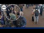 Surveillance footage shows man boarding flight without ticket