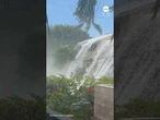 Massive wave crashes over condo rooftop in Hawaii