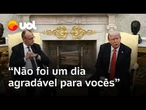 Chanceler alemão lembra Dia D e Trump afirma: 'Não foi um dia agradável para vocês"