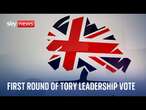 Tory leadership first round of voting results