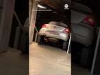 Motorist gets stuck in stairwell in Brazil garage