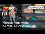 Alexandre de Moraes nega pedido de visita de Milei a Bolsonaro