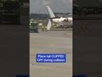 Plane tail CLIPPED OFF during collision