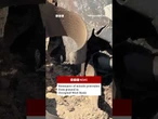 Part of a missile lands in the Israeli-occupied West Bank. #BBCNews
