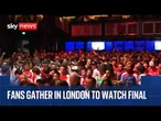 Arsenal fans watch Champions League final fan screening in London