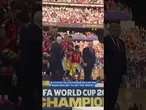 Trump refuses to leave stage as Spain celebrates World Cup victory over Argentina