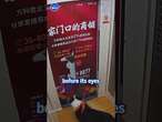 Pet dog's leash gets caught in lift doors in China