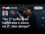 Debate na Band: Abraço de Nunes e Boulos não foi de paz, mas para quebrar tensão, diz Sakamoto