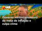 Rui Costa minimiza estudo de meta de inflação e diz que tem relação com as chuvas e secas; vídeo