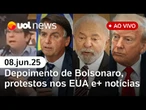 Depoimento de Bolsonaro e aliados; Trump chama Guarda Nacional após protestos e+ ao vivo | UOL News