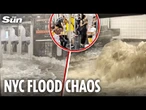 Commuters TRAPPED on NYC subway as floodwater engulfs station