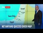 Netanyahu asked by Sky News why West Bank is missing from map | Israel-Hamas war