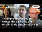 Michelle Bolsonaro aprisiona Flávio no interior de uma agenda negativa, diz Josias
