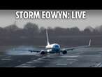 LIVE: Windy conditions at Birmingham Airport as Storm Eowyn hits