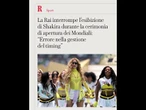 Cerimonia apertura Mondiali: la Rai interrompe Shakira: "Errore nella gestione del timing"