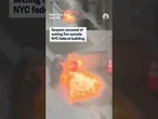 Suspect accused of setting fire outside NYC federal building