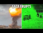 Huge fireball as Israel hits Hamas amid fears hostages in ‘immediate danger’