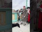 Damian Lewis walks sheep across the Thames in historic ceremony - ABC News