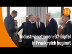 G7: Staats- und Regierungschefs im französischen Évian angekommen