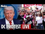 LIVE: Anti-Trump protest erupts in DC after President orders National Guard to city