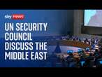 UN Security Council meet discuss the situation in the Middle East