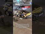 Moment thug kicks police wing mirror off in London