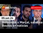 Bolsonaro ataca Pablo Marçal; sabatina com Boulos; Venezuela e+ notícias | Reapresentação UOL News