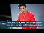 BRANDREDE IM BUNDESTAG: Wagenknecht - Kriegskredite mit Klimasiegel, darauf muss man erst mal kommen