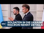PUTINS KRIEG: Soldaten in die Ukraine! Macron nennt Details zu Sicherheitsgarantien gegen Russland