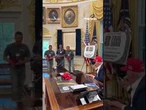 'I RESPECT TALENTED PEOPLE': Trump welcomes White House renovation crew #shorts #usa #us #news
