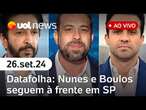 Datafolha: Nunes e Boulos seguem à frente, Marçal em 3º; X/Twitter no Brasil | UOL News ao vivo