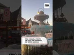 Frio congela fonte de água em Gramado, na Serra Gaúcha