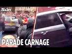 Brave Liverpool fans desperately smash driver’s window in bid to stop parade ‘rampage’