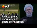 Líder supremo do Irã nomeia chefe do Hezbollah como representante no Líbano