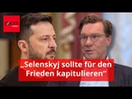 „Selenskyj sollte für den Frieden kapitulieren“? Militärexperte widerspricht scharf