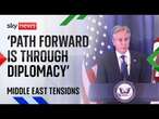 Blinken says 'path forward is through diplomacy not conflict' | Middle East