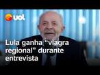 Lula ganha 'viagra regional' de entrevistador e brinca: 'Se funcionar, vou vender no mundo inteiro'