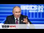 President Vladimir Putin says Nato expansion 'violates' Russian security | BBC News