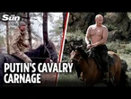 Desperate Putin calls in HORSES to fight Ukraine war - despite facing drones & missiles