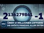 KALIFORNIEN: Hobby Mathematiker entdeckt größte Primzahl der Geschichte - 41 Millionen Stellen!