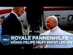 PAPST LEO XIV: Panne stoppt Papstmaschine – So half König Felipe dem Papst aus der Not